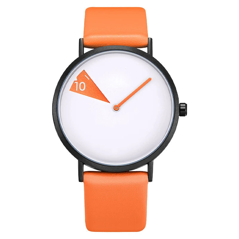 Reloj con esfera geométrica