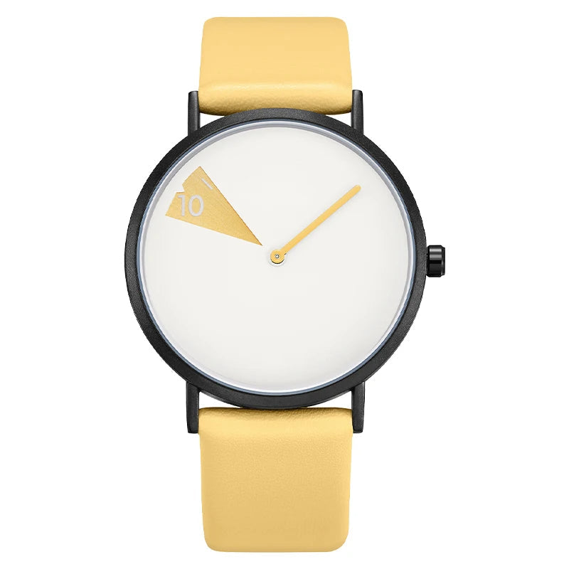 Reloj con esfera geométrica