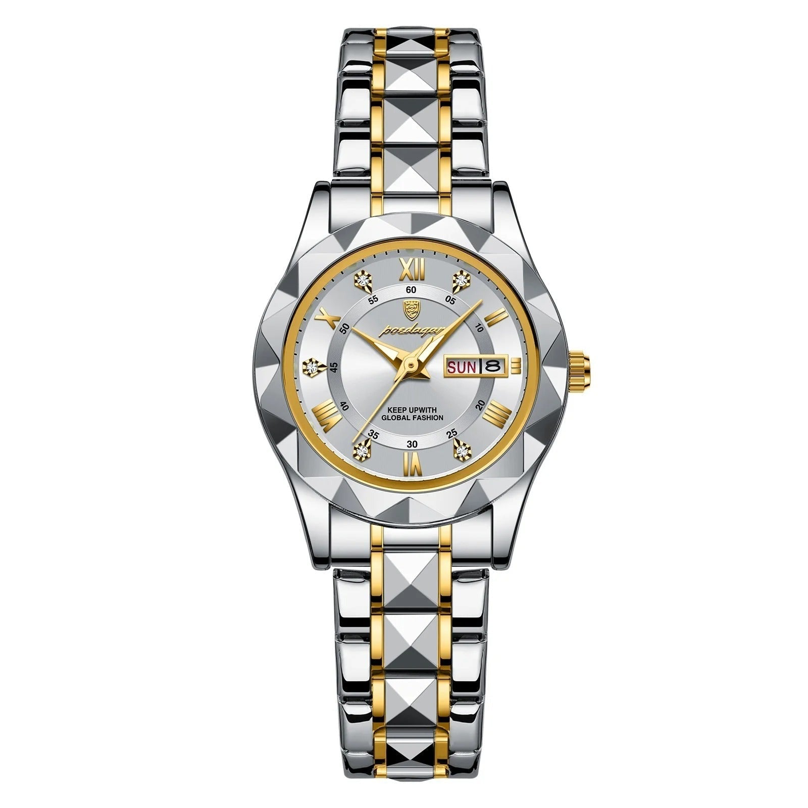 Reloj de lujo para mujer en acero inoxidable