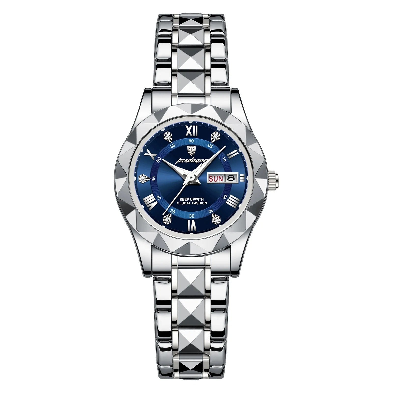 Reloj de lujo para mujer en acero inoxidable