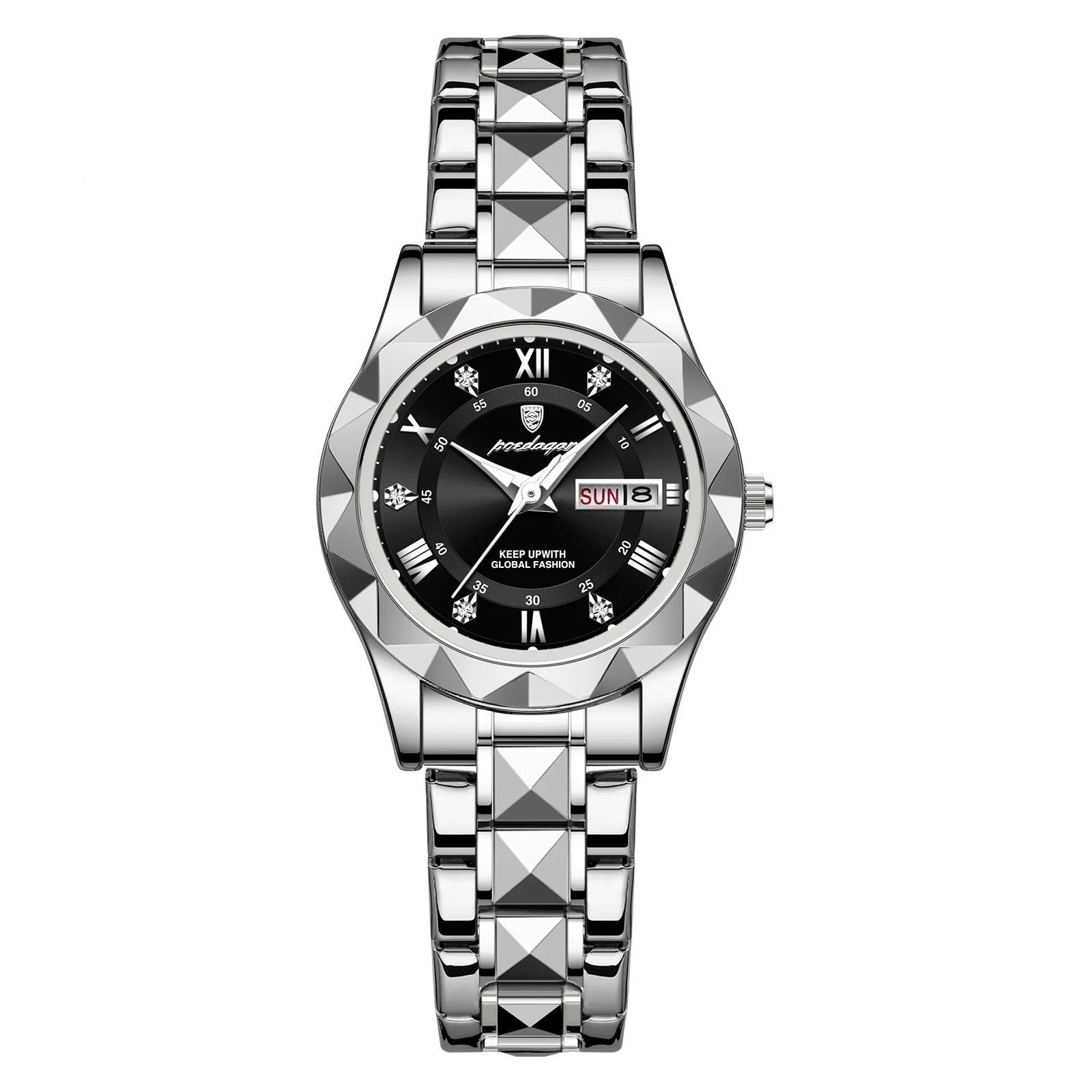 Reloj de lujo para mujer en acero inoxidable
