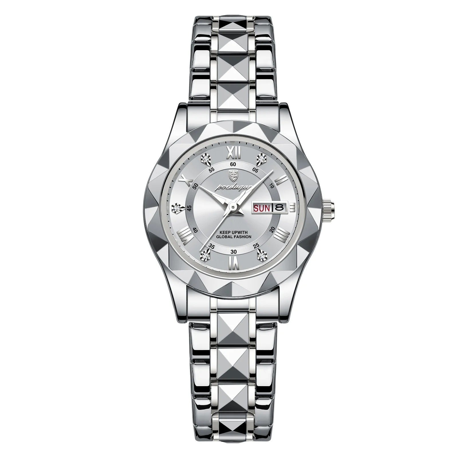 Reloj de lujo para mujer en acero inoxidable
