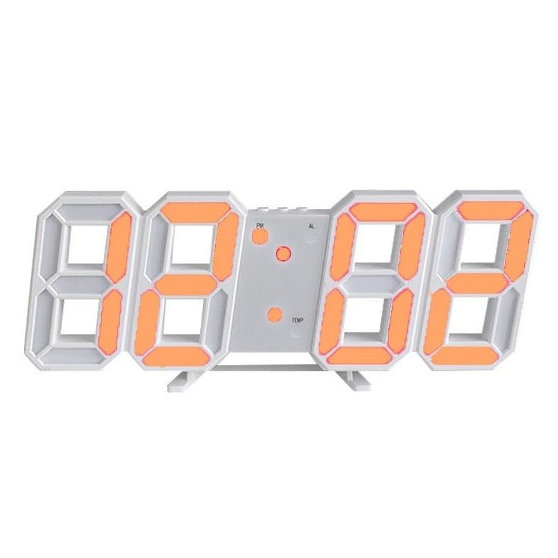 Reloj de pared digital LED 3D – Pantalla moderna con luz regulable