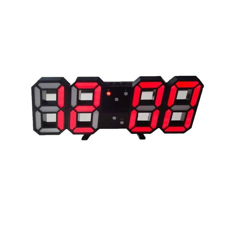 Reloj de pared digital LED 3D – Pantalla moderna con luz regulable