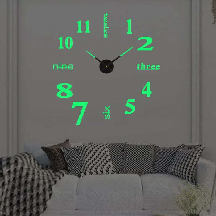 Reloj de Pared Grande Bricolaje 60-130 cm - Diseño Moderno