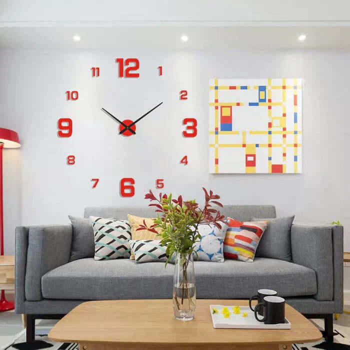 Reloj de Pared Grande Bricolaje 60-130 cm - Diseño Moderno