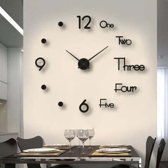 Reloj de Pared Grande Bricolaje 60-130 cm - Diseño Moderno