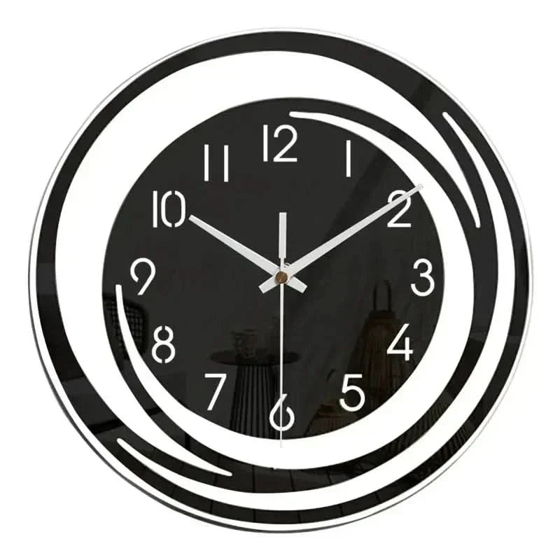 Reloj de pared negro de acrílico – Diseño escandinavo moderno