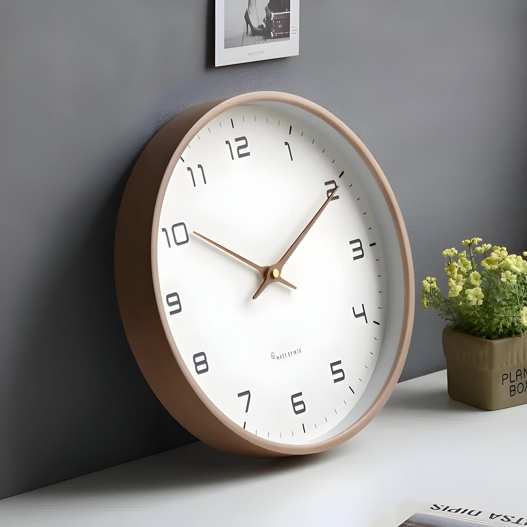 Reloj de Pared Silencioso de Madera | Diseño Moderno Redondo