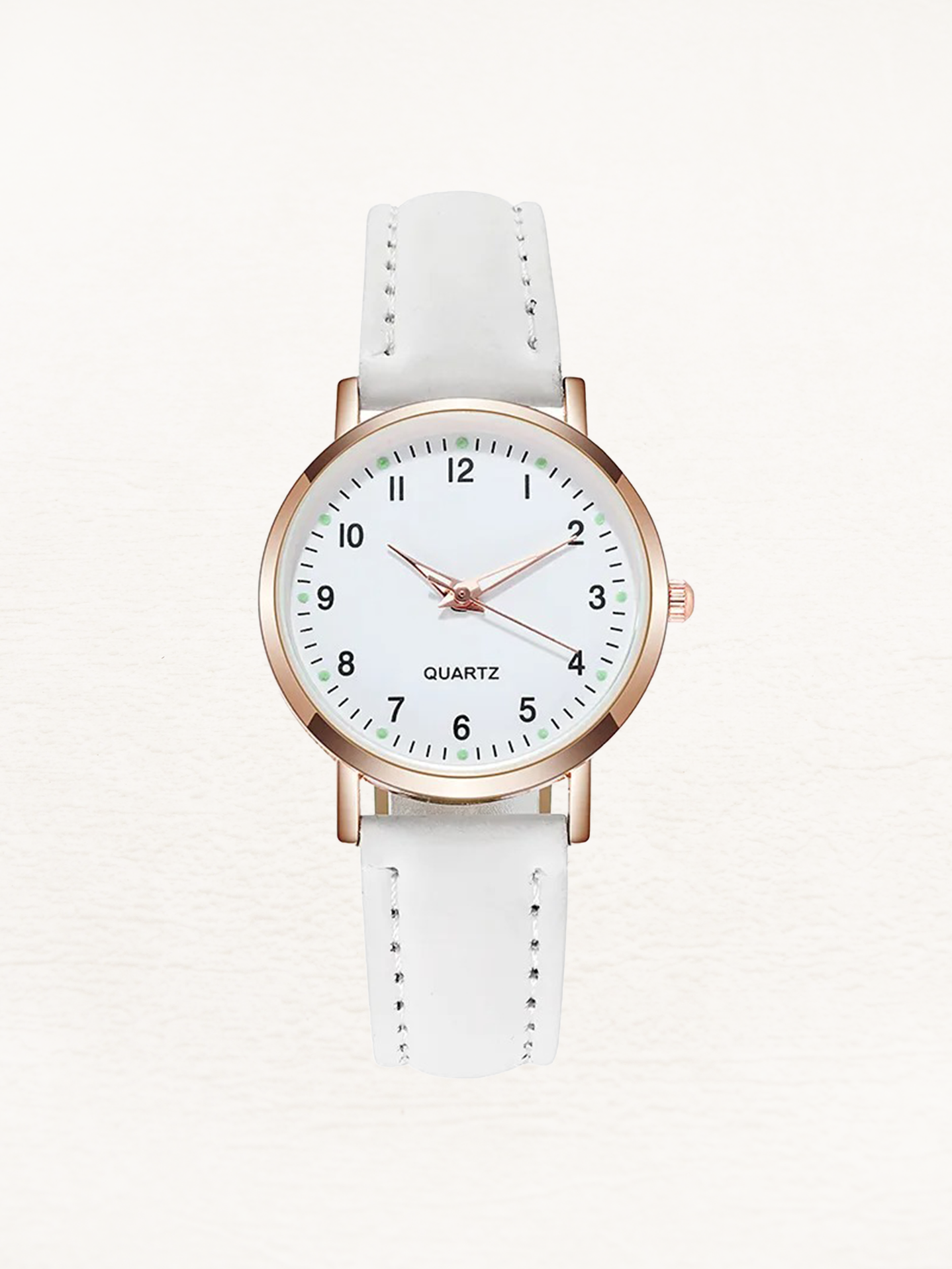 Reloj de piel para mujer en oro rosa