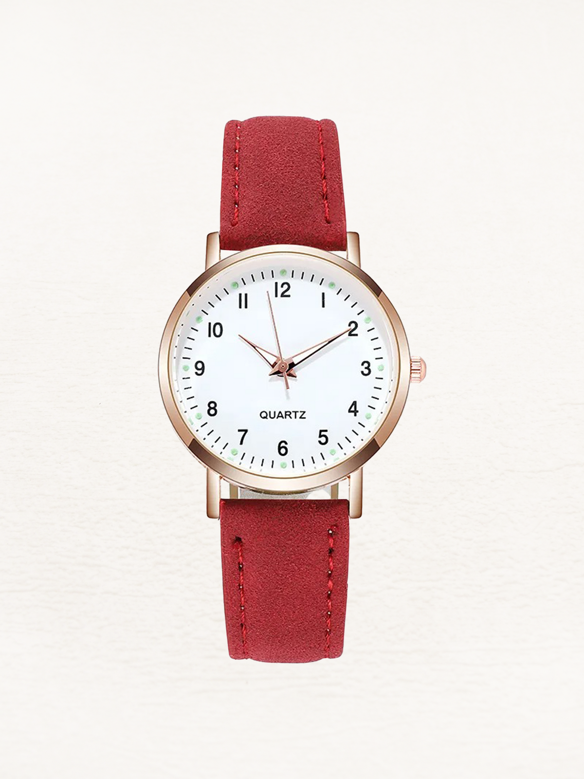Reloj de piel para mujer en oro rosa