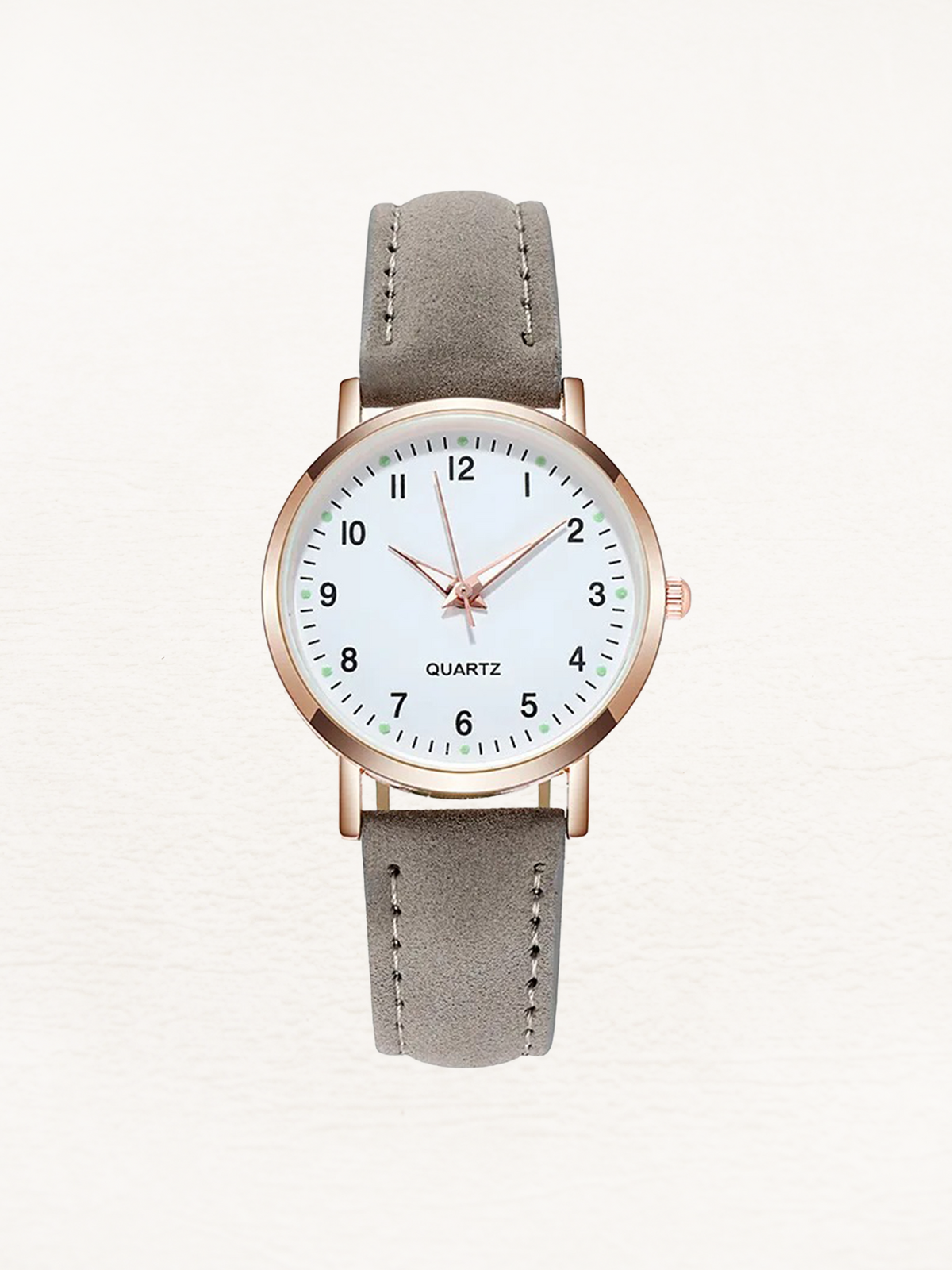 Reloj de piel para mujer en oro rosa