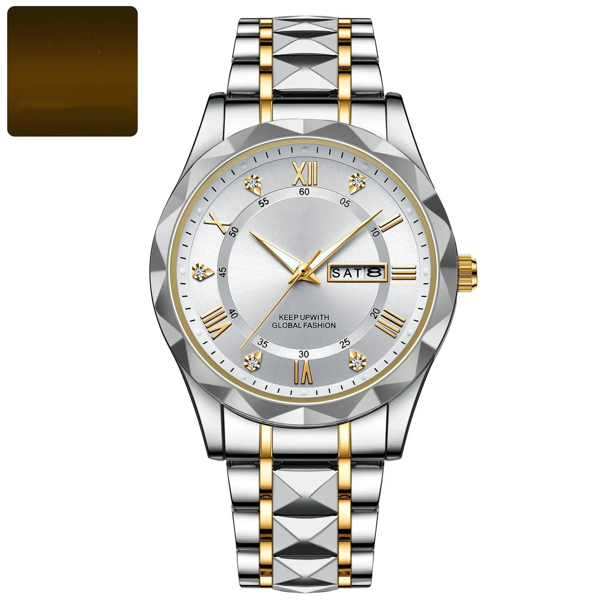 Reloj de pulsera de lujo resistente al agua para hombre con función luminosa