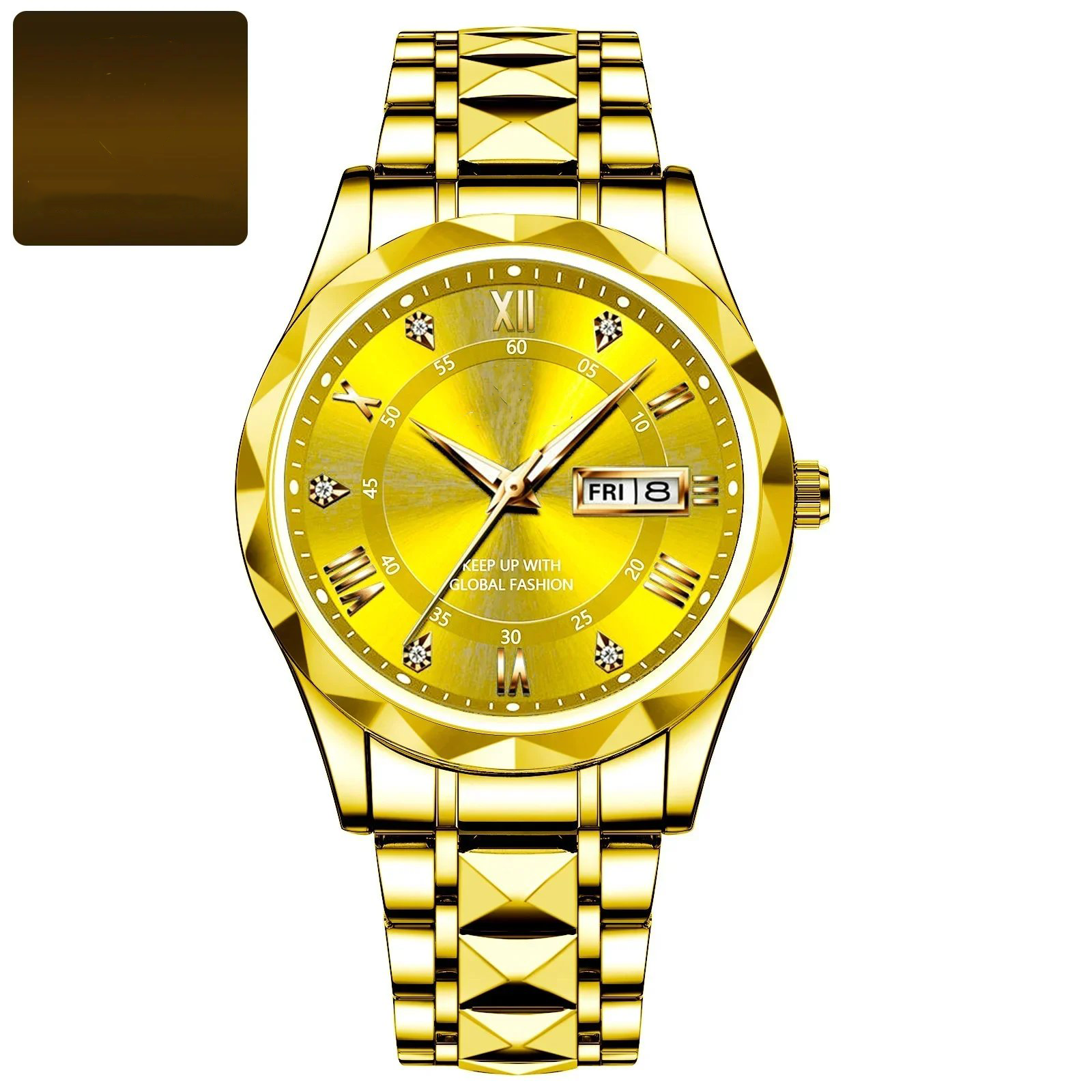 Reloj de pulsera de lujo resistente al agua para hombre con función luminosa