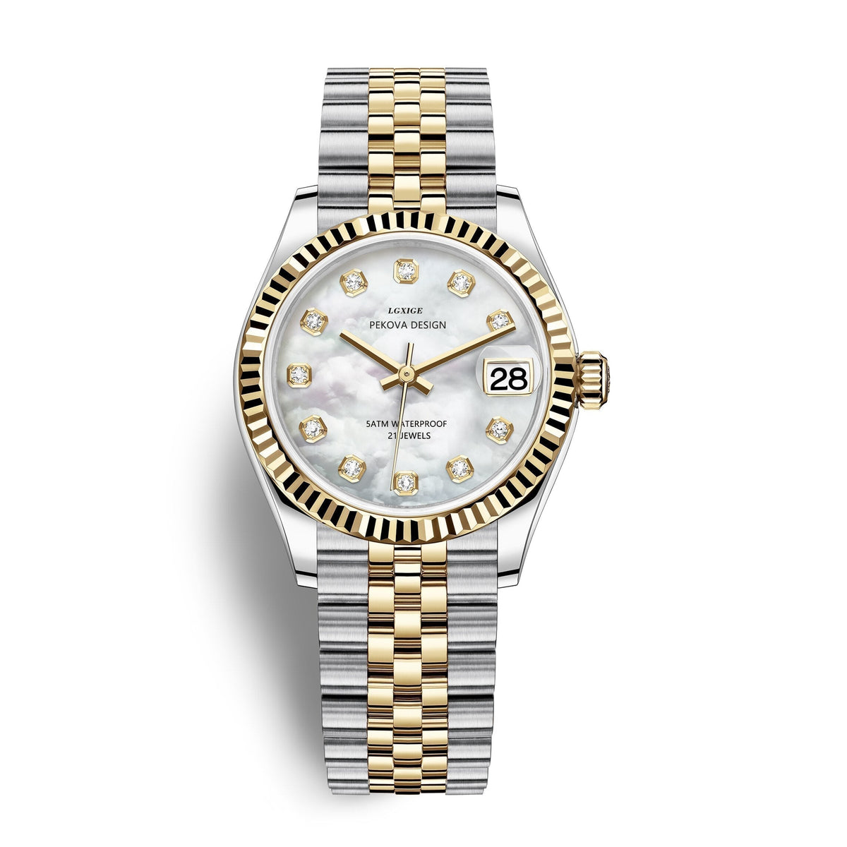 Reloj de pulsera en acero inoxidable con diseño clásico