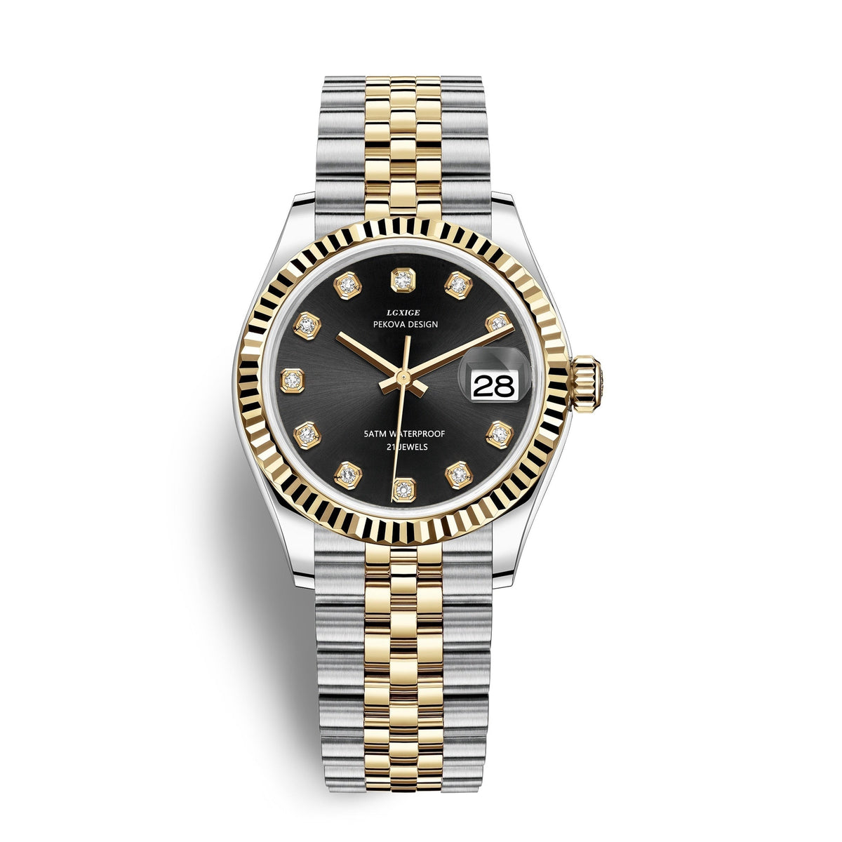 Reloj de pulsera en acero inoxidable con diseño clásico
