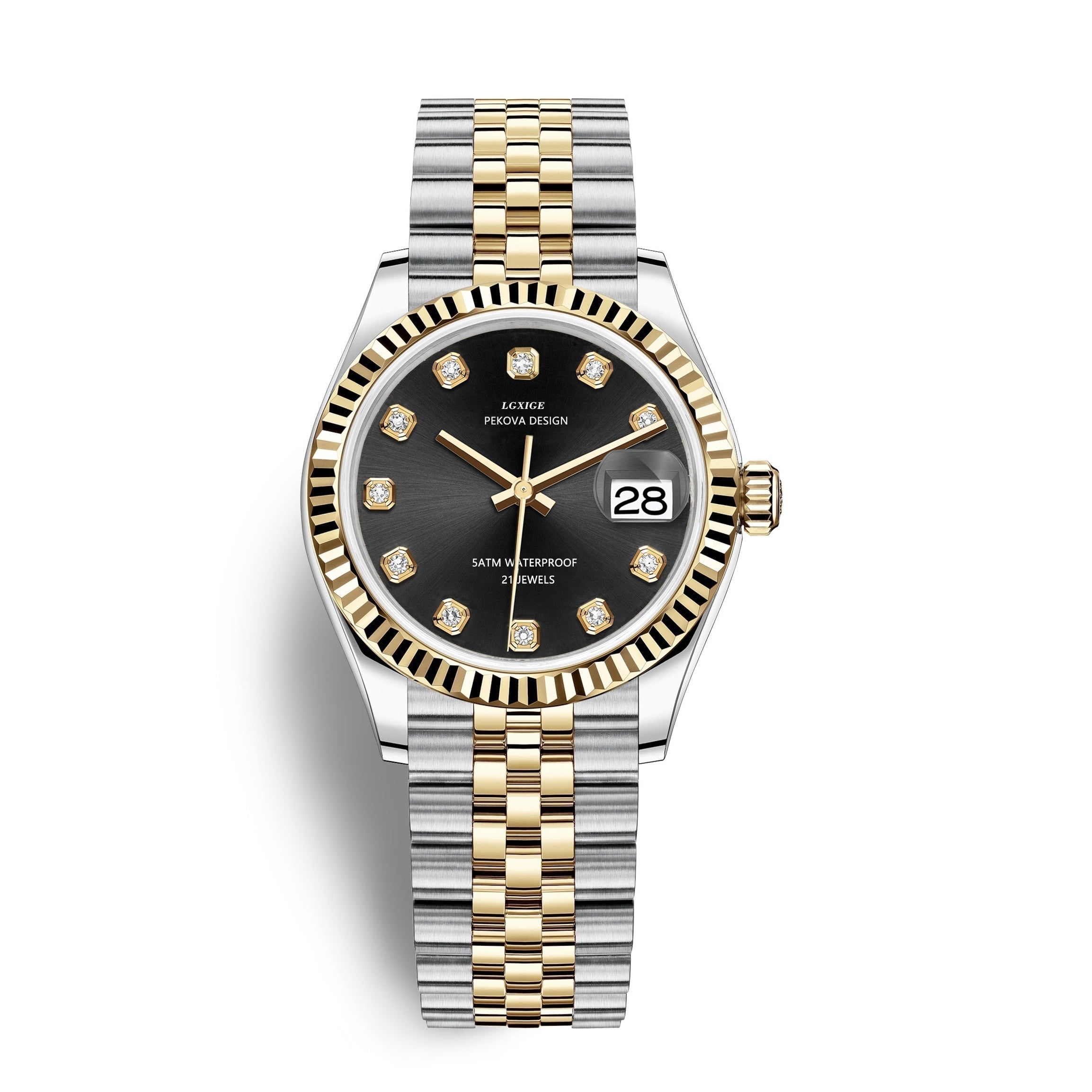 Reloj de pulsera en acero inoxidable con diseño clásico
