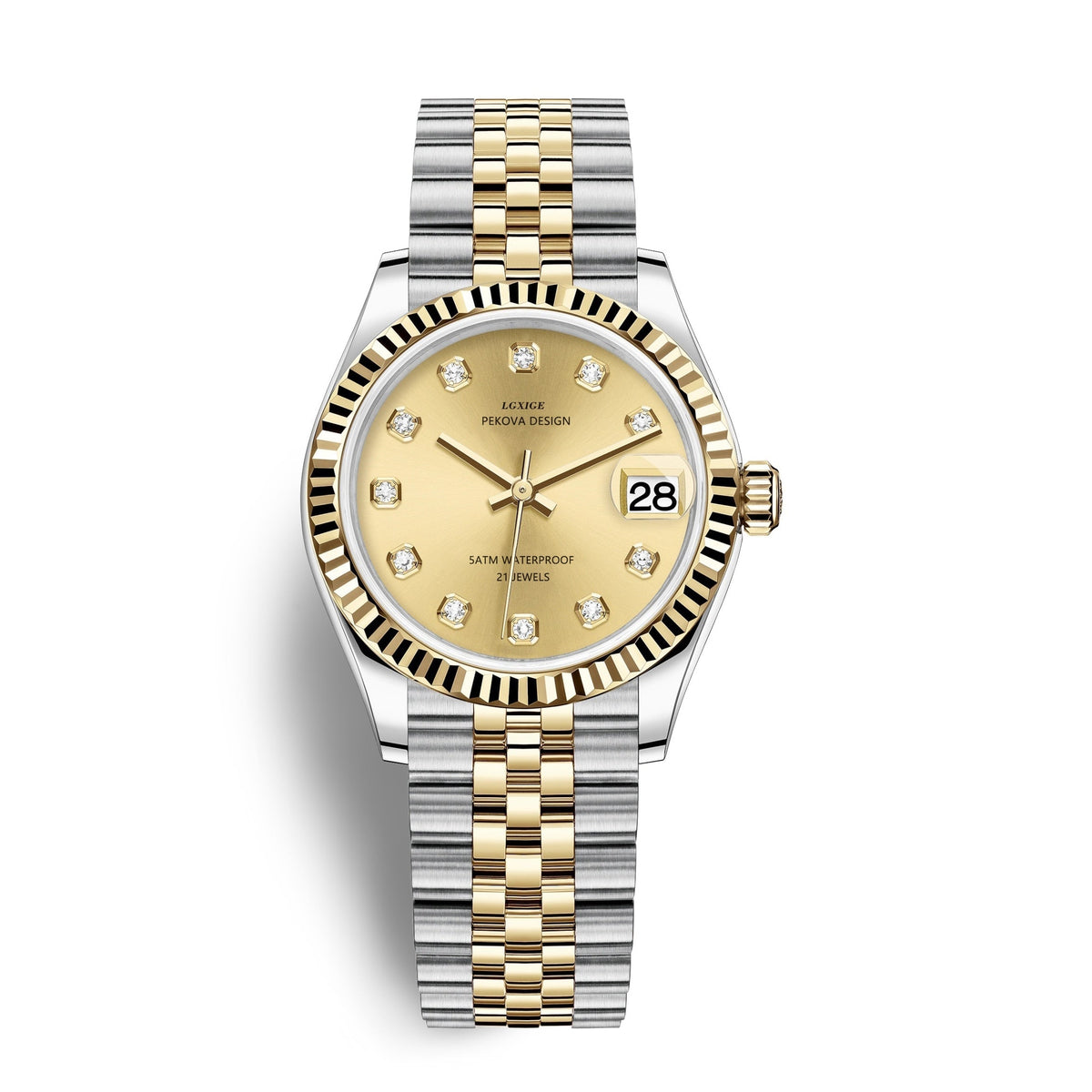 Reloj de pulsera en acero inoxidable con diseño clásico