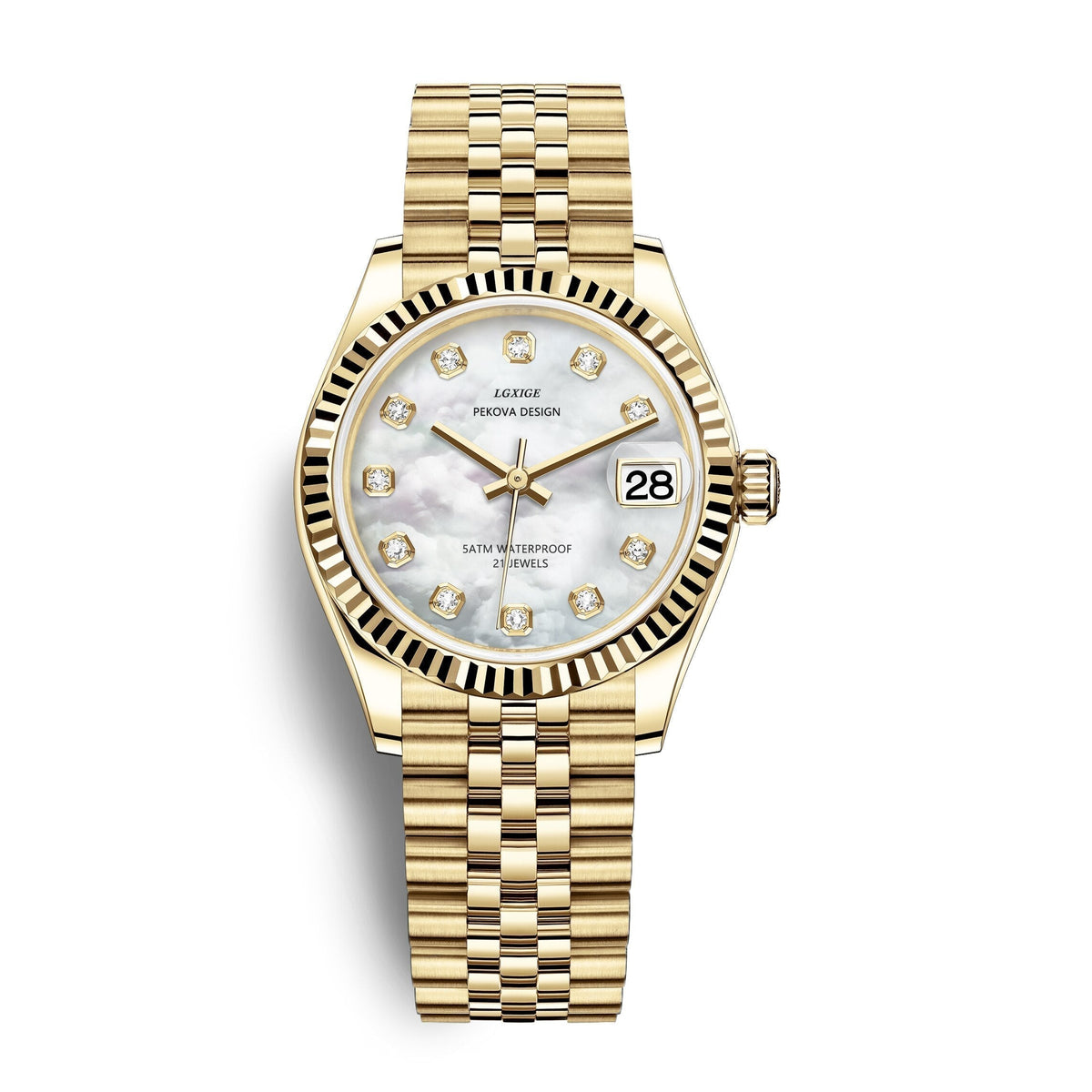 Reloj de pulsera en acero inoxidable con diseño clásico