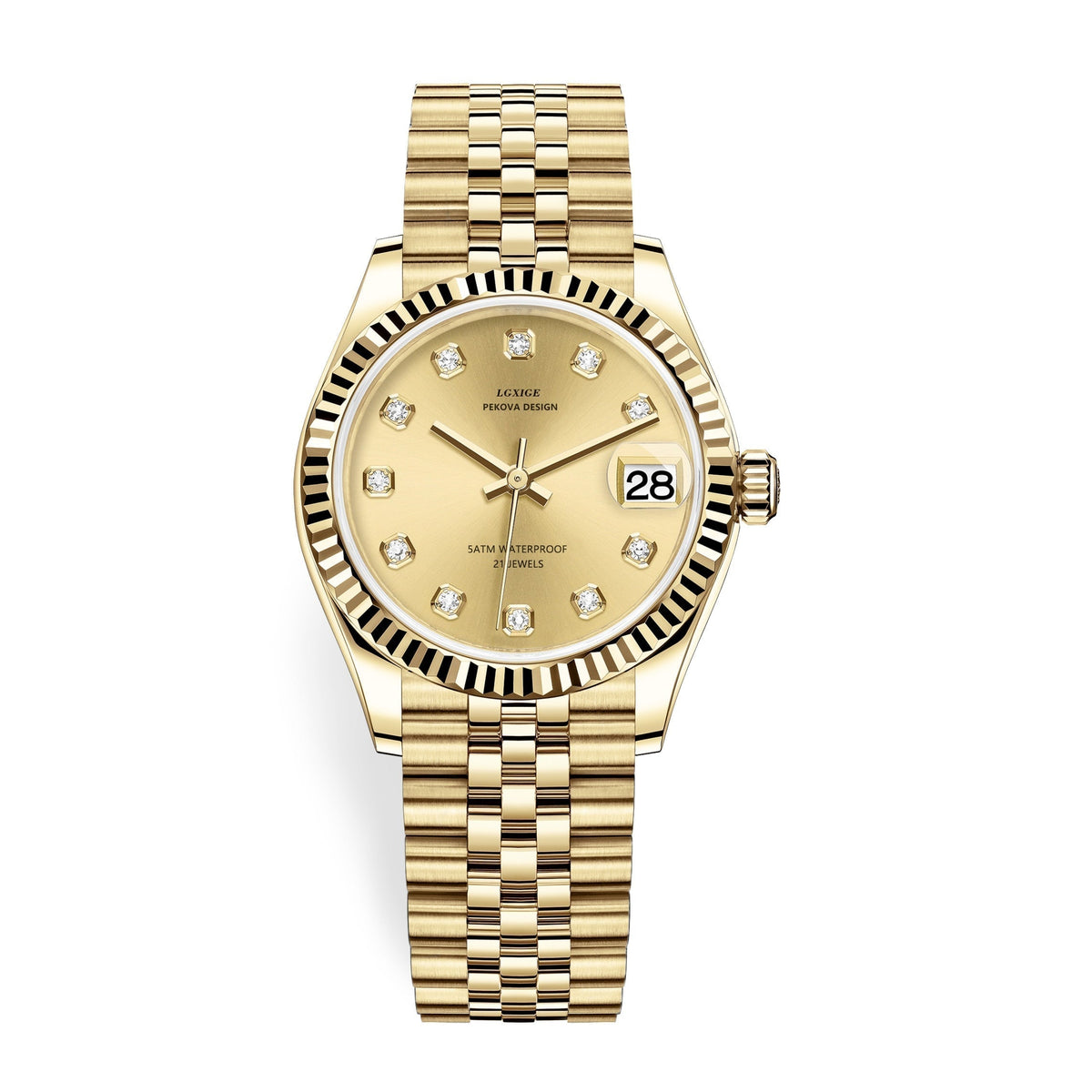 Reloj de pulsera en acero inoxidable con diseño clásico