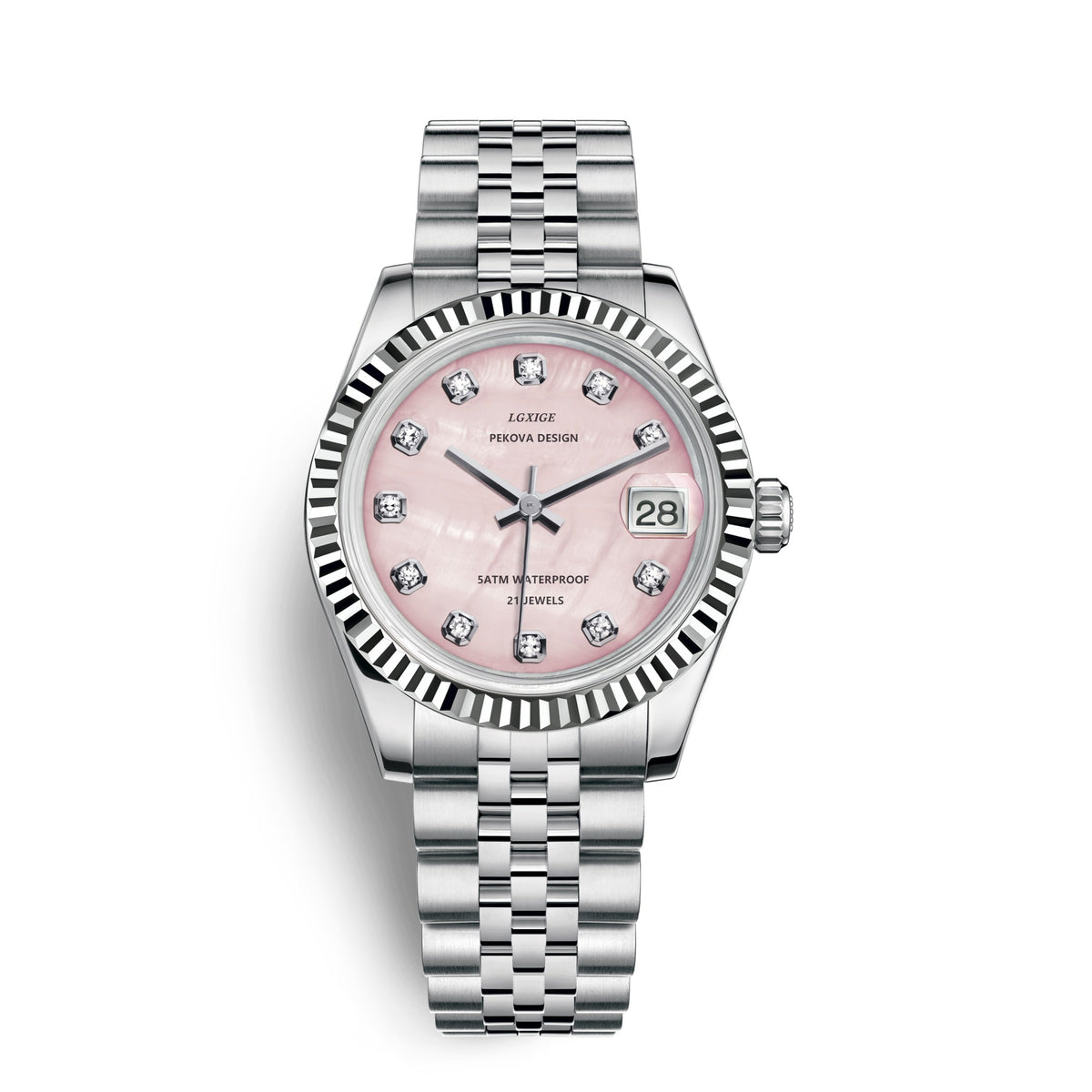 Reloj de pulsera en acero inoxidable con diseño clásico
