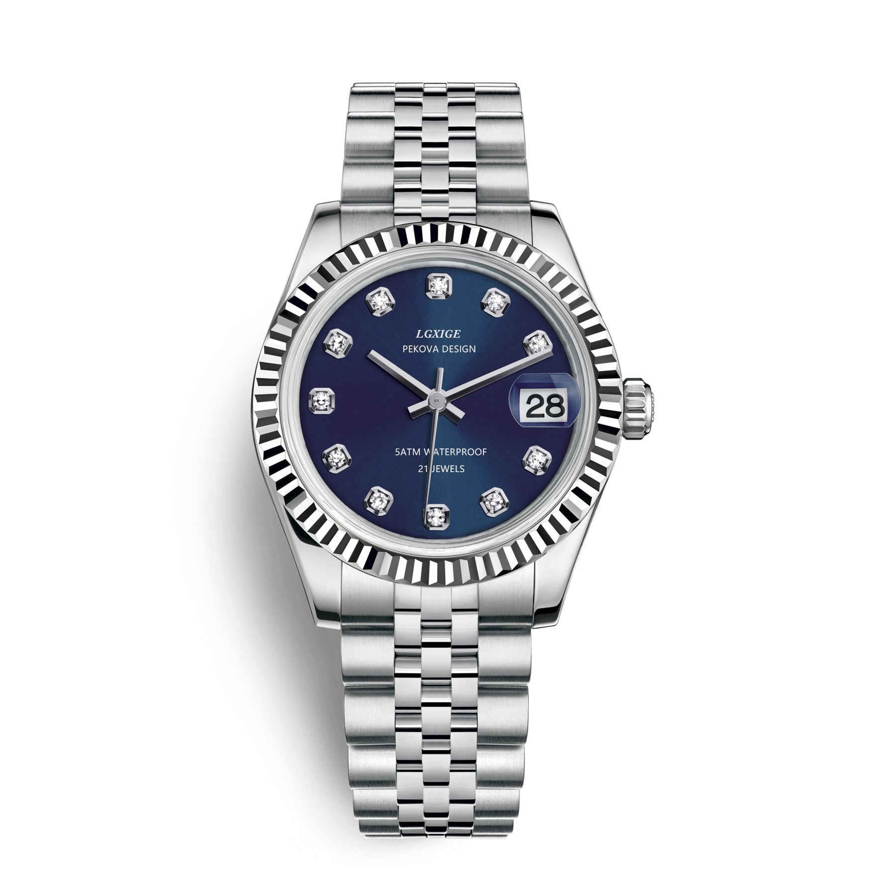 Reloj de pulsera en acero inoxidable con diseño clásico