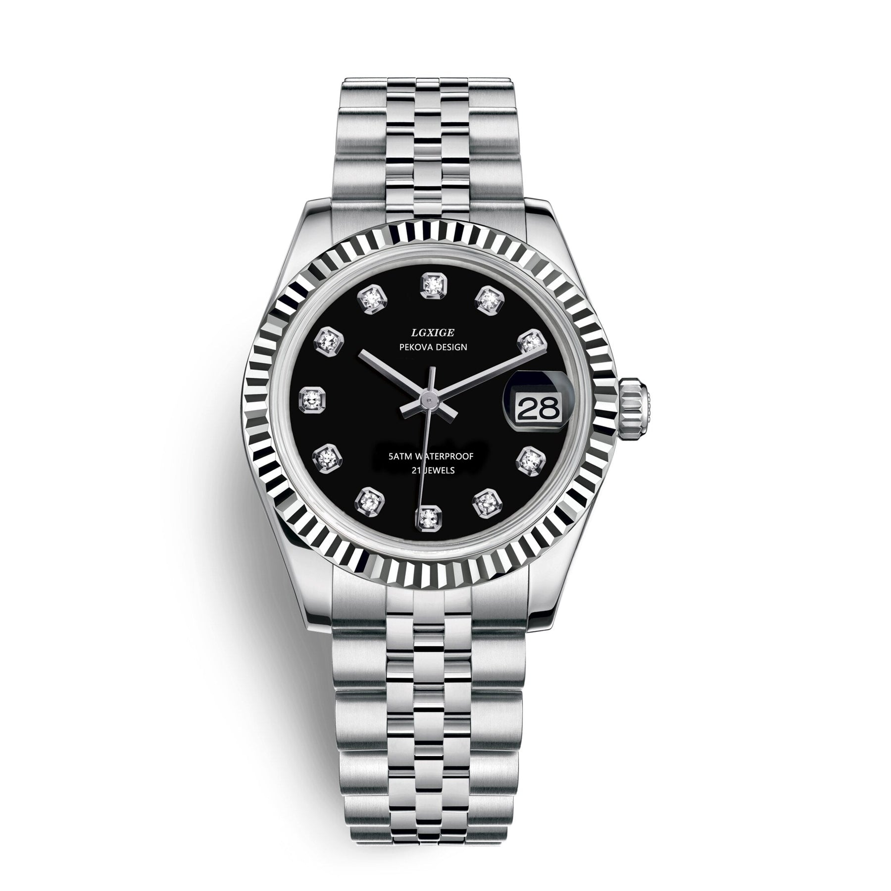 Reloj de pulsera en acero inoxidable con diseño clásico