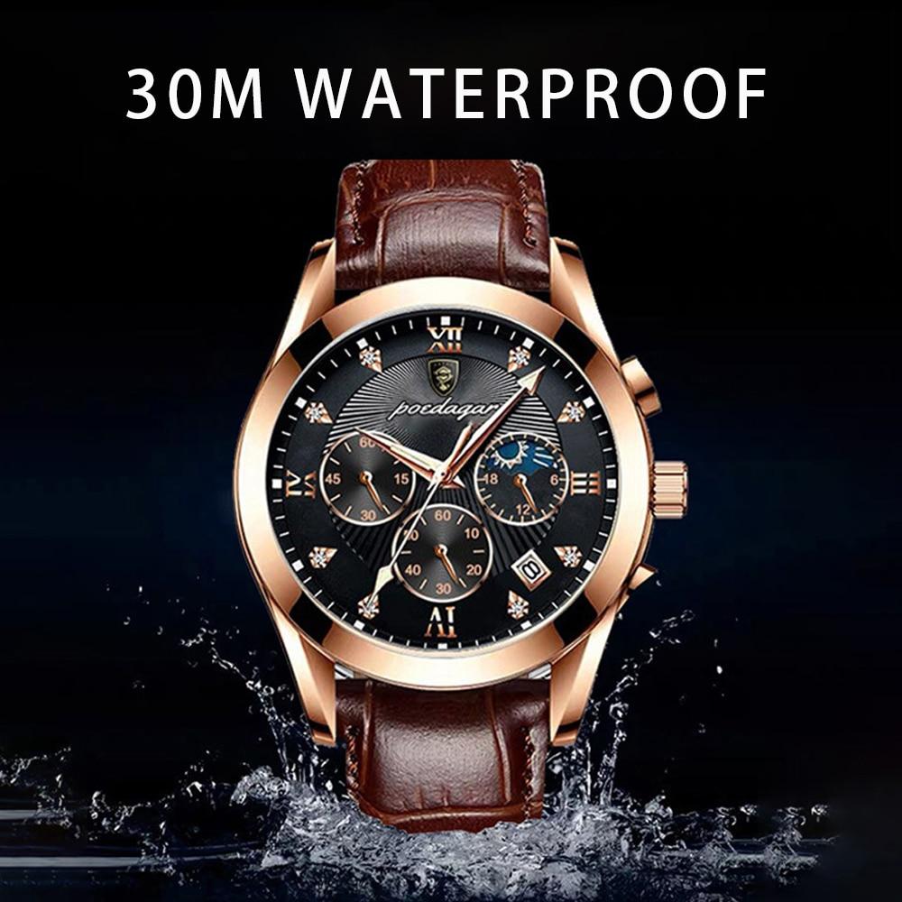 Reloj de pulsera para hombre de cuero premium