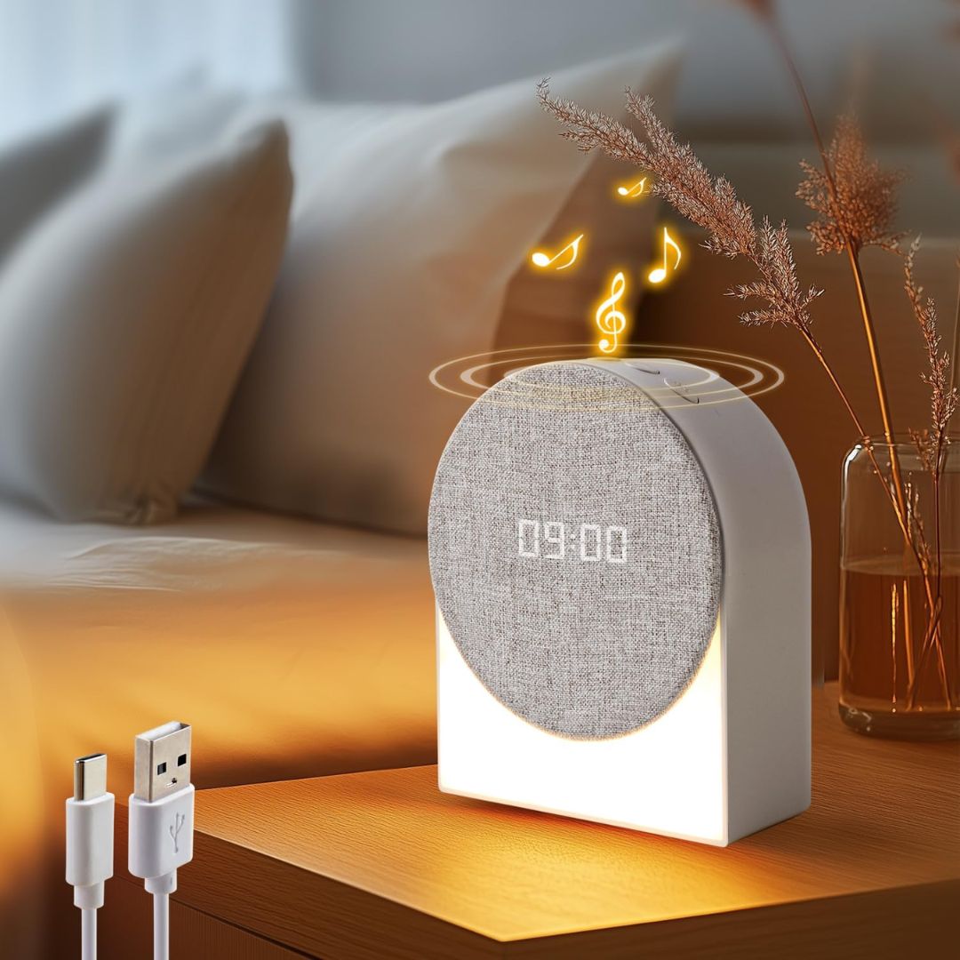 Reloj Despertador Digital con Luz de Simulación de Amanecer, Ruido Blanco y Entrenador de Sueño para Niños y Adultos