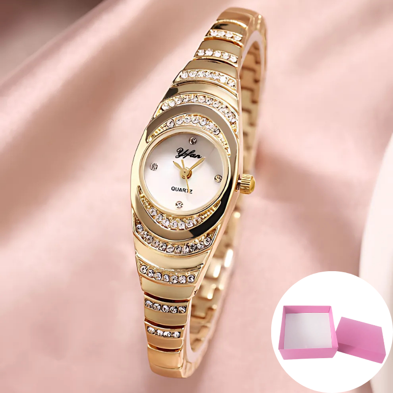 Reloj elegante moderno para mujer con caja de regalo