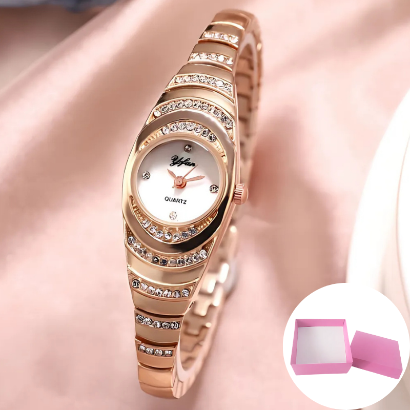 Reloj elegante moderno para mujer con caja de regalo