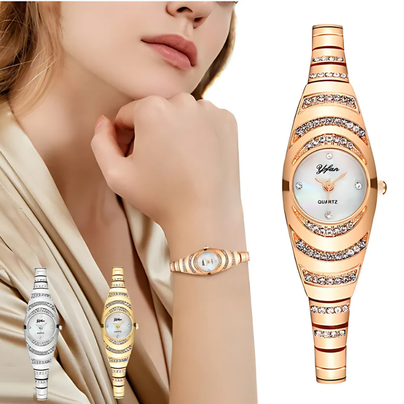 Reloj elegante moderno para mujer con caja de regalo
