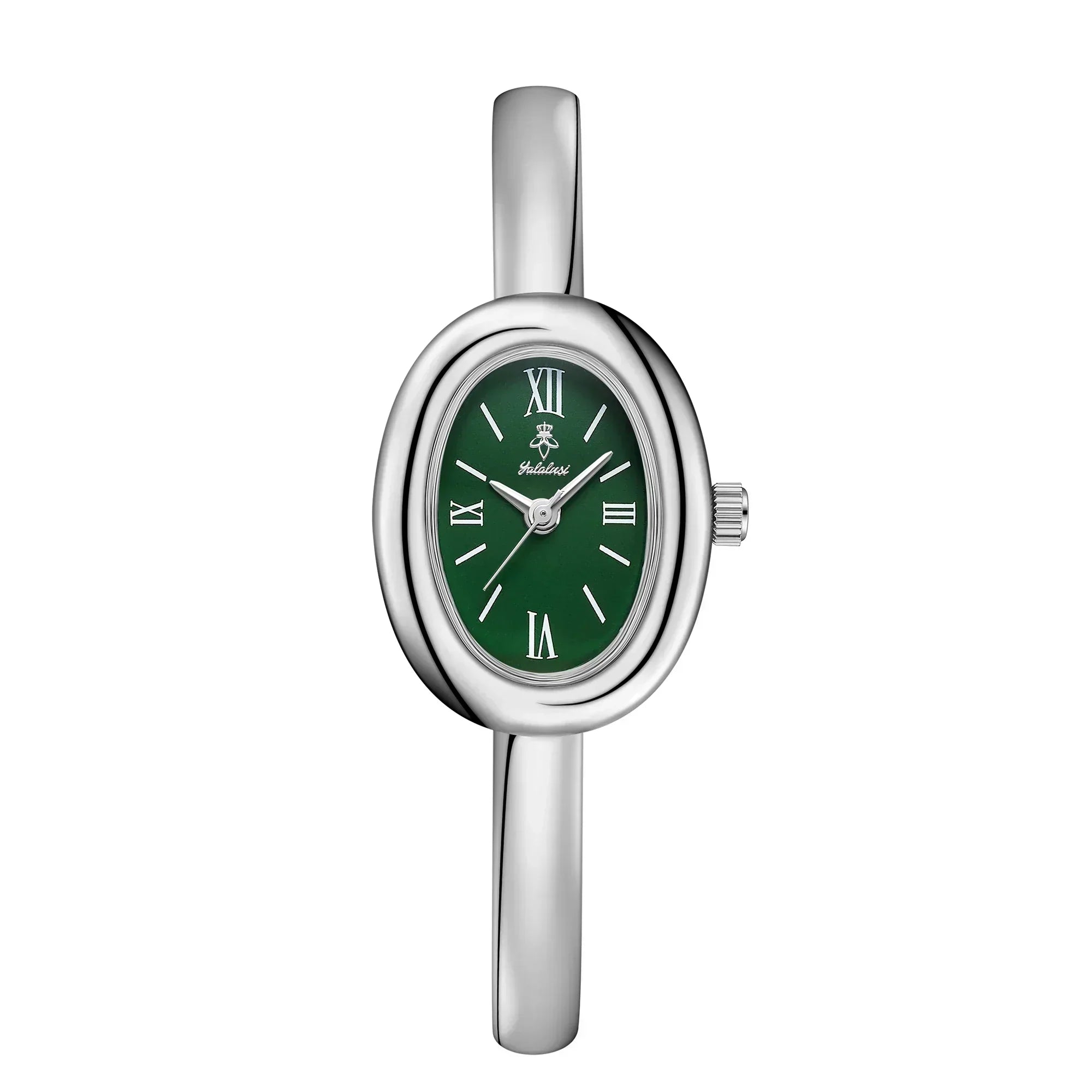 Reloj elegante ovalado con pulsera de malla: Moderno y clásico