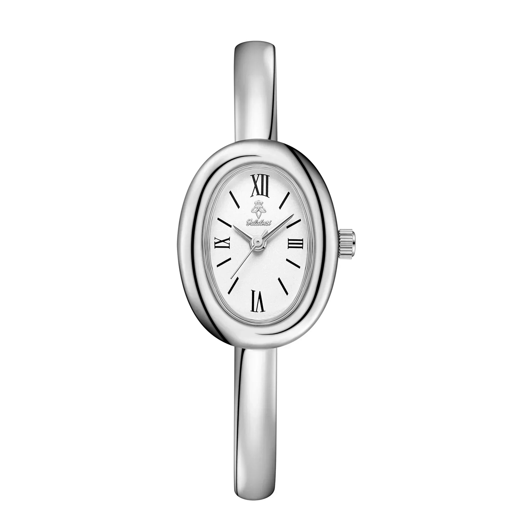 Reloj elegante ovalado con pulsera de malla: Moderno y clásico