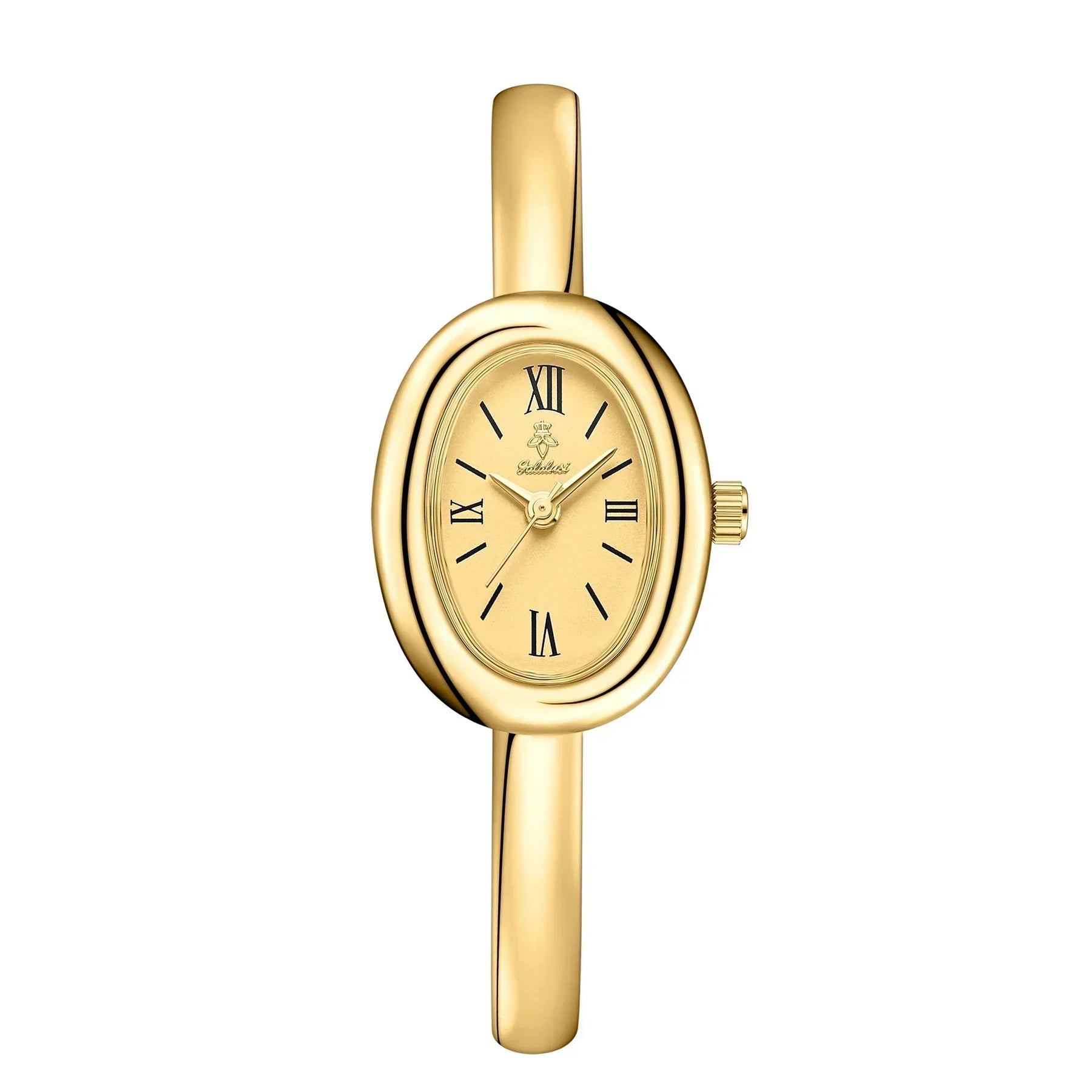 Reloj elegante ovalado con pulsera de malla: Moderno y clásico