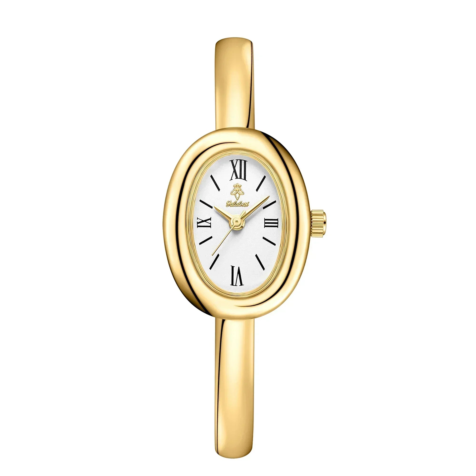 Reloj elegante ovalado con pulsera de malla: Moderno y clásico