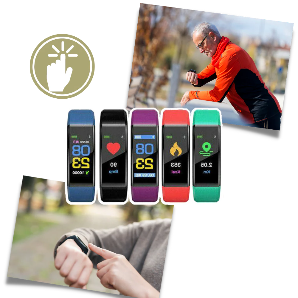 Reloj inteligente apto para personas mayores con funciones de seguimiento de la salud