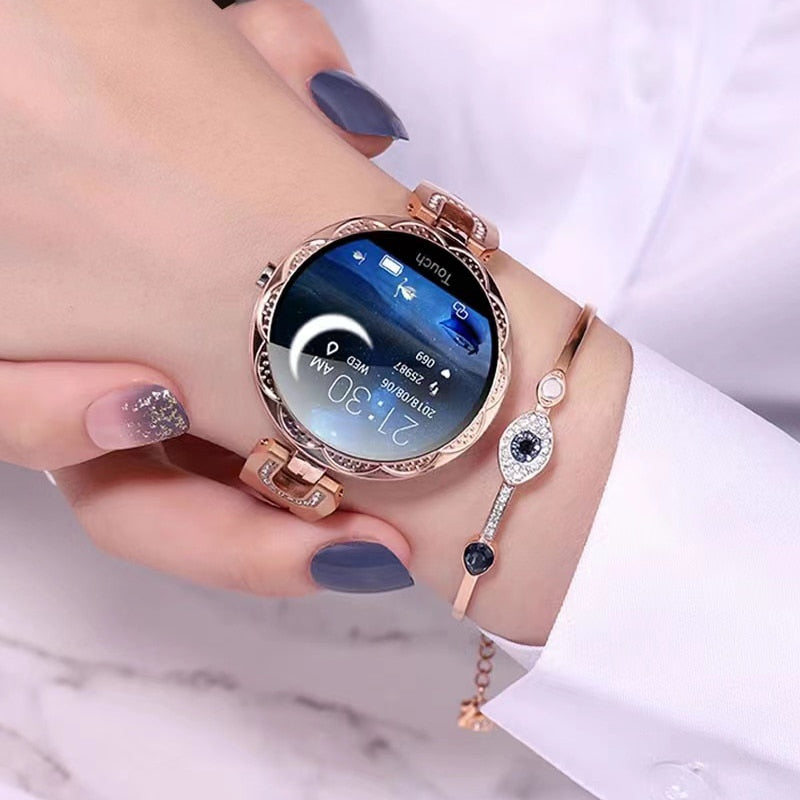 Reloj inteligente de fitness resistente al agua para mujer