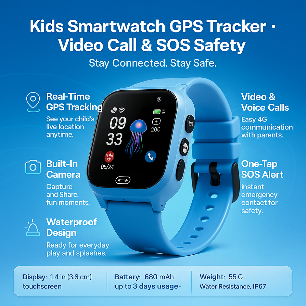 Reloj inteligente infantil con GPS y videollamada