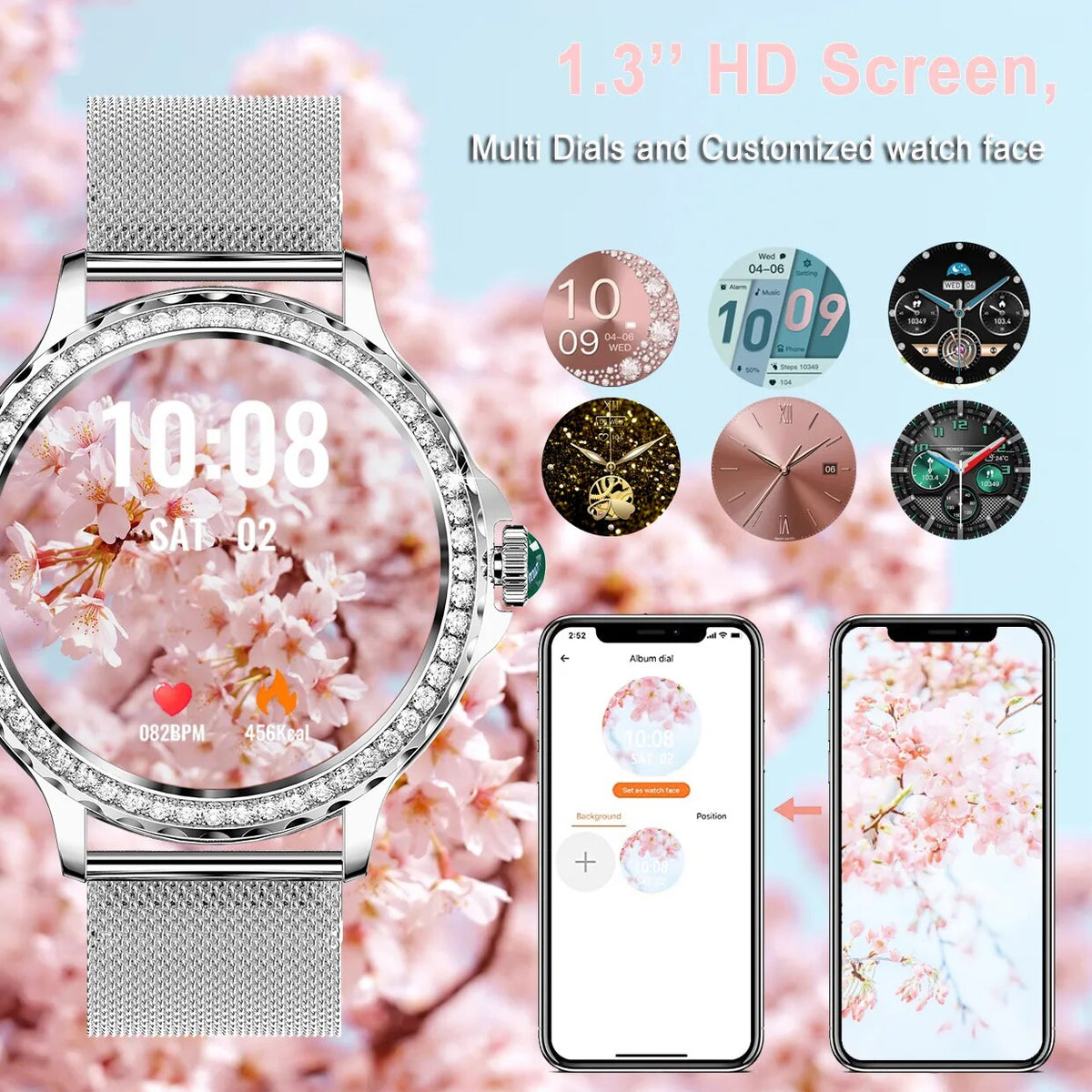 Reloj inteligente multifunción para mujer