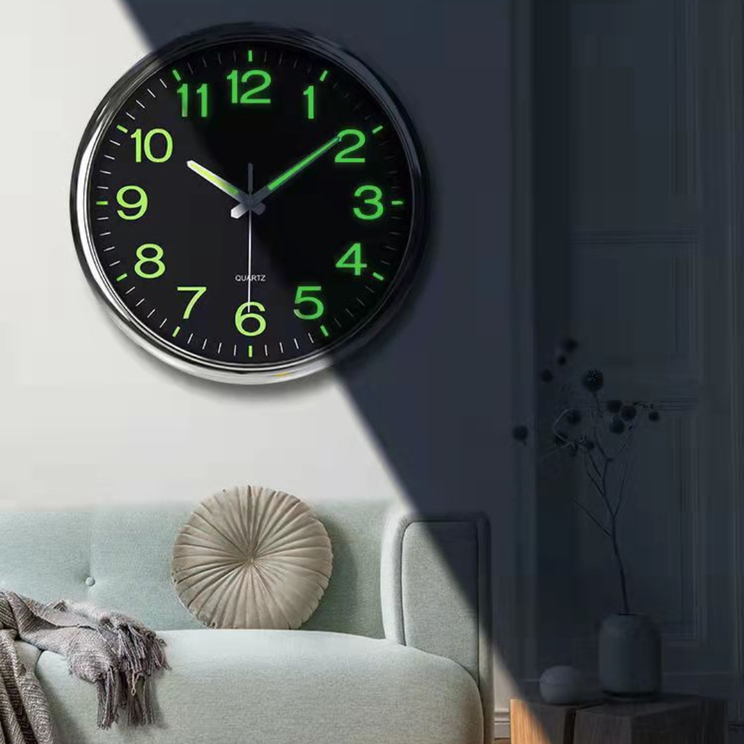 Reloj Luminoso Grande Elegante – Elemento de Diseño con Efecto Neutro de Brillantez para Interiores Modernos y Acogedores
