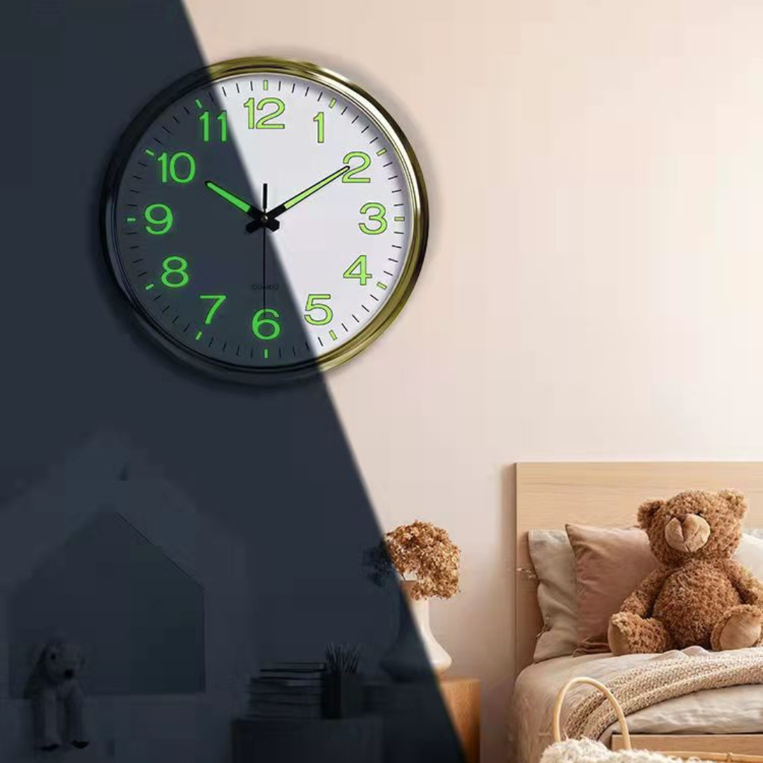 Reloj Luminoso Grande Elegante – Elemento de Diseño con Efecto Neutro de Brillantez para Interiores Modernos y Acogedores