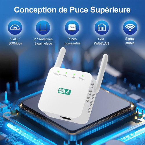 Repetidor WiFi potente de largo alcance para el hogar