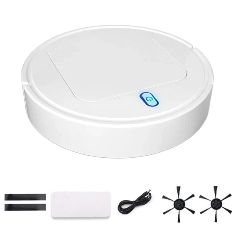 Robot limpiador 3 en 1 con funciones de fregado, aspirado y barrido – Robot de limpieza compacto para el hogar