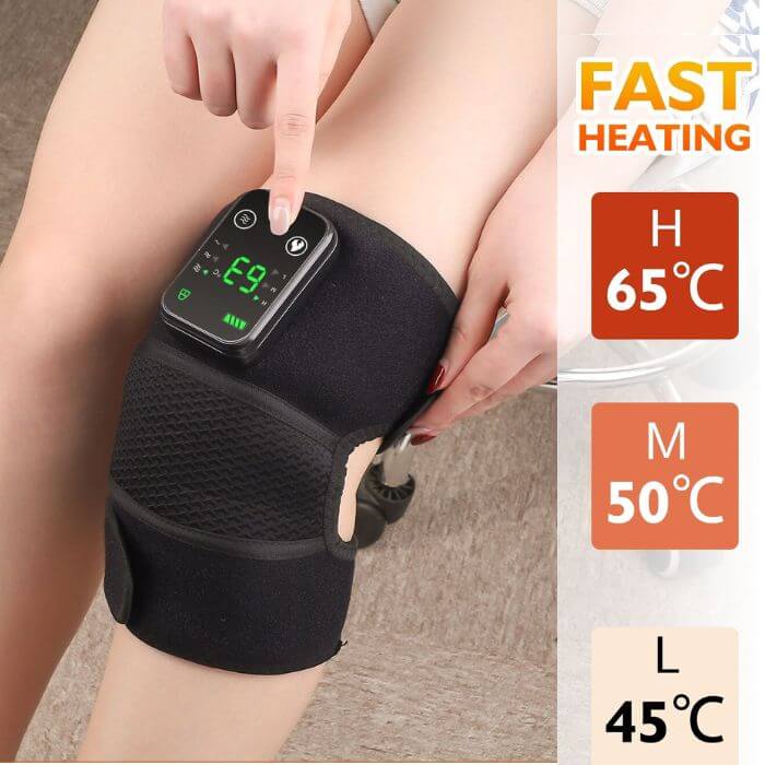 Rodillera ortopédica masajeadora multifuncional con calor para el alivio del dolor y la recuperación