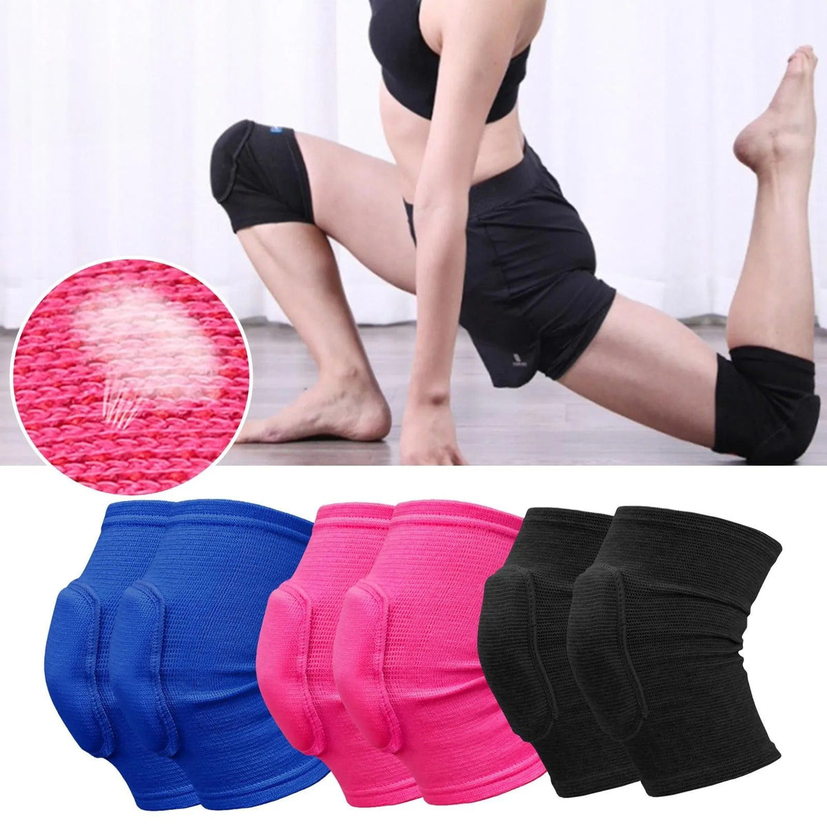 Rodilleras con acolchado para entrenamiento, yoga y tareas del hogar