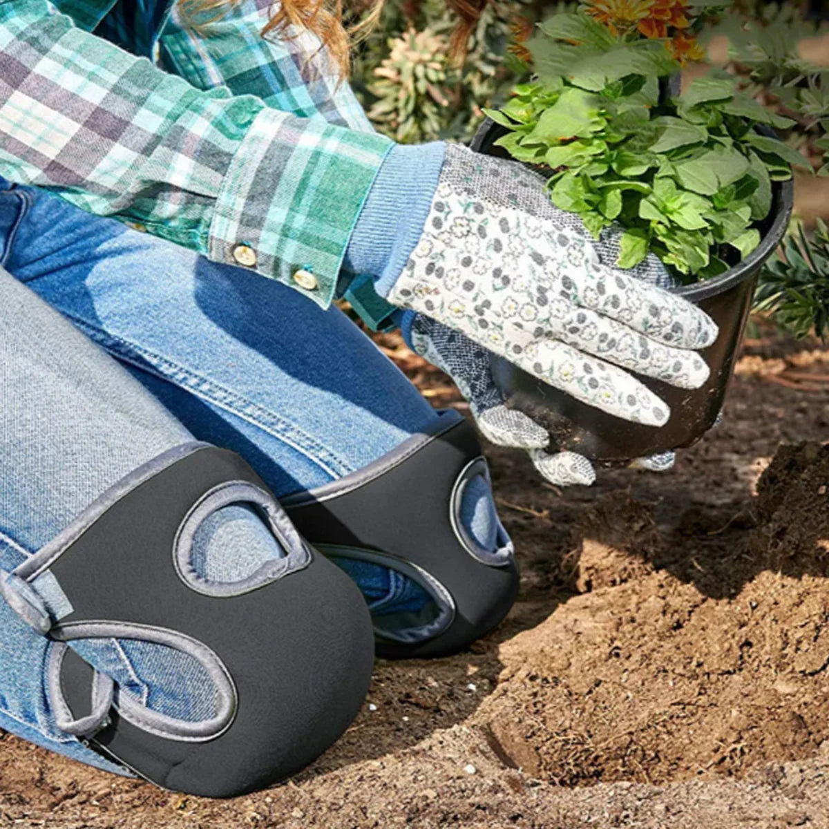 Rodilleras para jardinería con acolchado extra