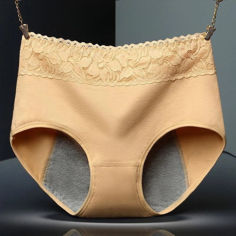 Ropa interior de algodón sin costuras y a prueba de fugas para mujer