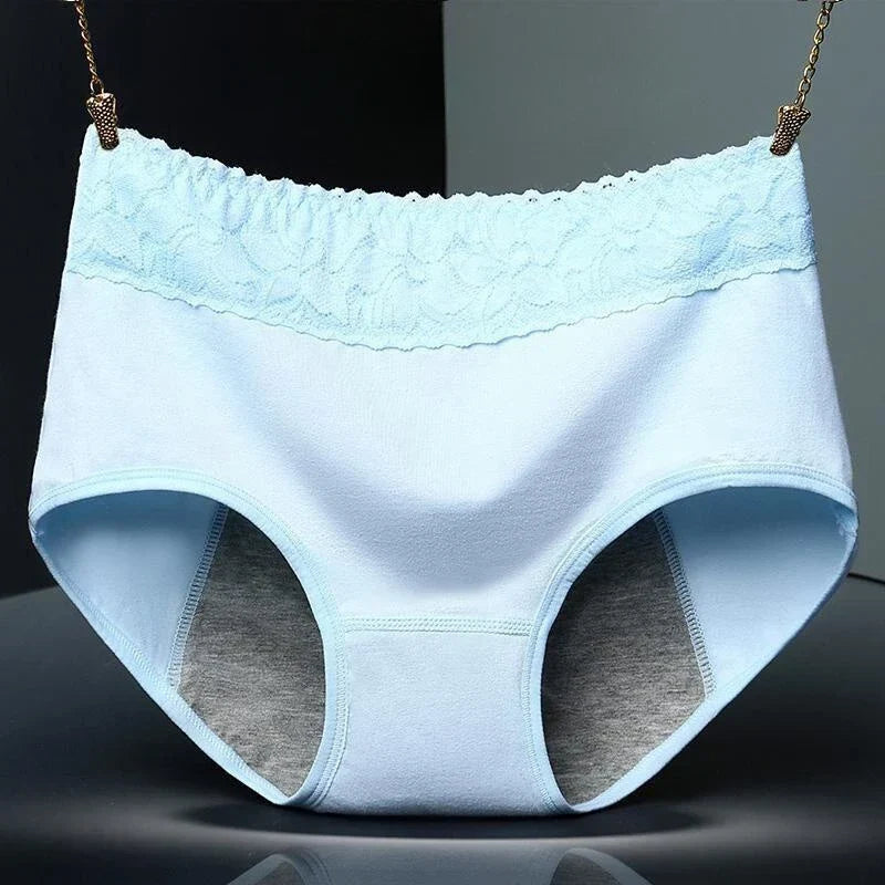 Ropa interior de algodón sin costuras y a prueba de fugas para mujer