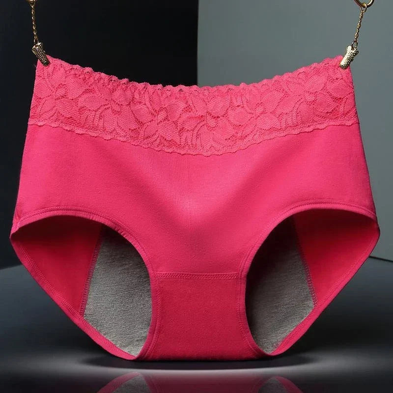 Ropa interior de algodón sin costuras y a prueba de fugas para mujer